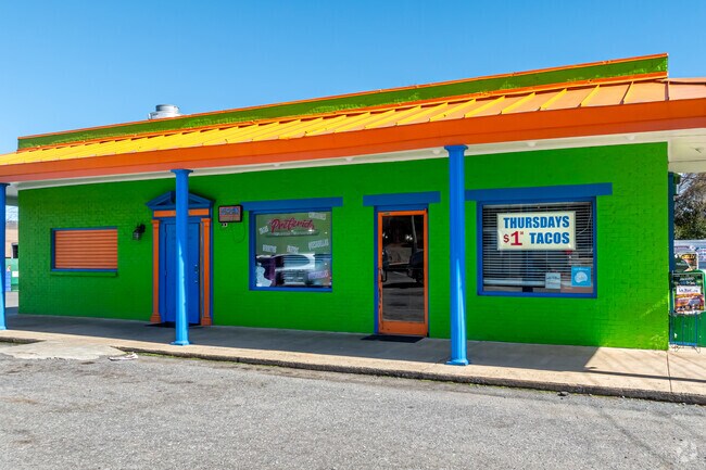 Stop by for a taco in the cute little Mexican restaurant called La Preferida.