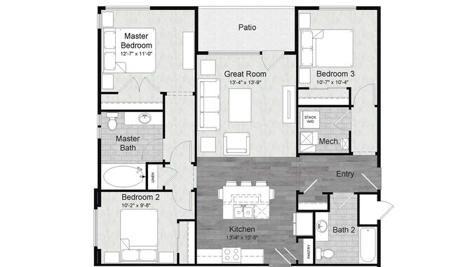 Floor plan - actual floor plan reversed