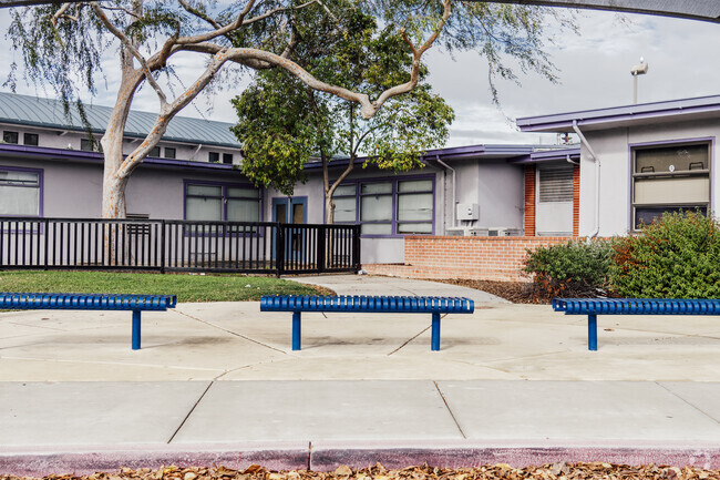 The drop off area of Christopher School in San Jose, California.