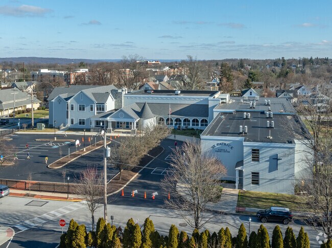 Students can walk or bike to St. Patrick School in a safe neighborhood.