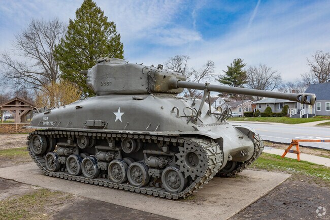 The Central Park War Memorial Tank in Griffith was purchased by Milford Christenson.