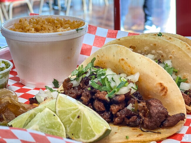 Carne Asada street tacos at the popular Cielito Lindo in Stead.