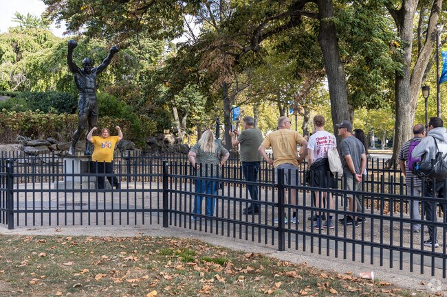 Get your picture taken at the Rocky statue minutes from the Hawthorne neighborhood.