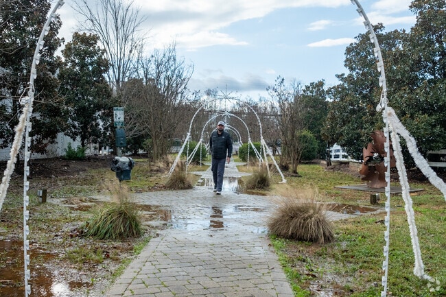 The Red Rose Park on Main Street is a great park to sit and enjoy the gardens.
