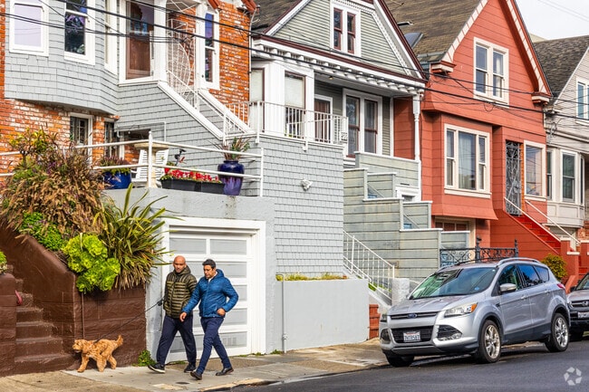 Residents walk the older streets of Glen Park's historic area.