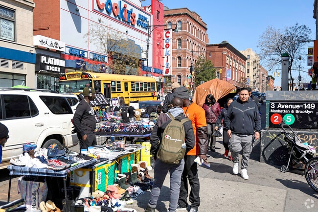 Locals of the Melrose neighborhood visiting some of the local vendors in town.