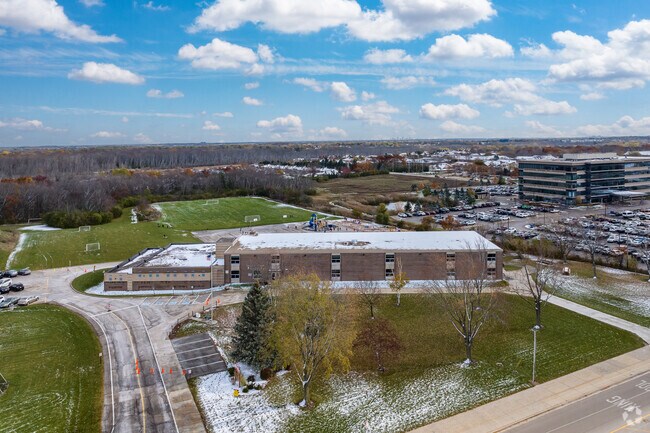 An aerial of Valley View Elementary School in Menomonee Falls.