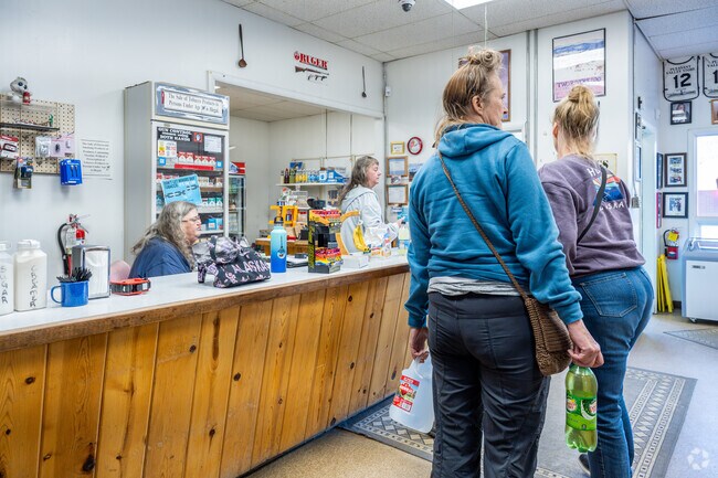 Locals can fill up on gas and buy convenience items at the Pleasant Valley Store.