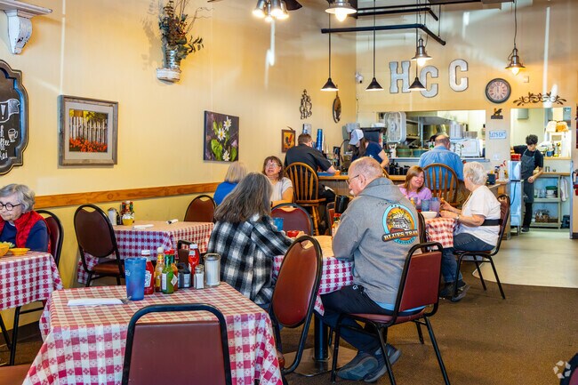 At Home Cookin' Cafe in Leyden, diners sit for breakfasts with pals.