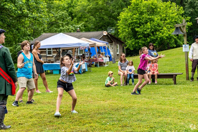 Marble Springs hosts lots of games for the kids during the Tennessee Statehood Day.
