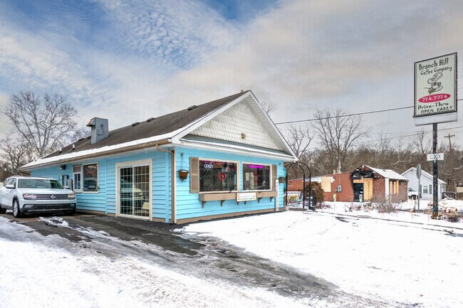 Locals can start the day with a cup of joe from Branch Hill Coffee Company in Epworth Heights.