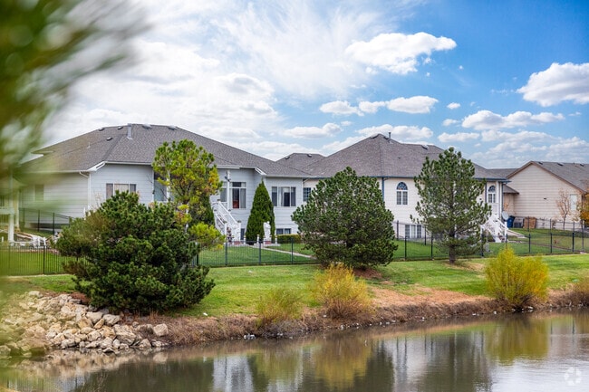 A few of the Park Meadows homes back up to water.