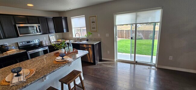 Walk out to backyard