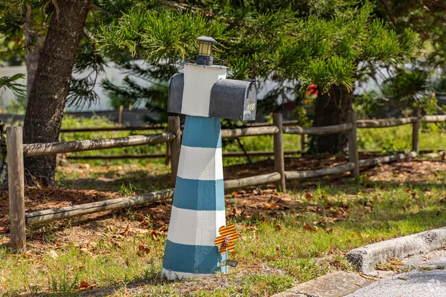 Creatively decorated mailboxes line the streets of Kenneth City.