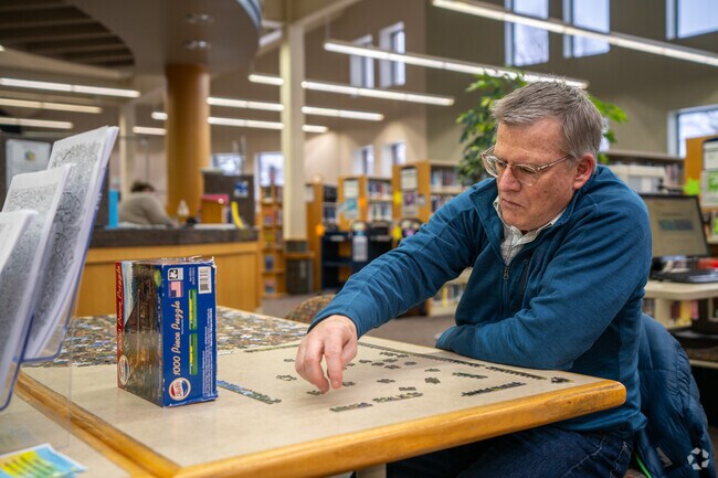Try your luck at one of the many 500+ piece puzzles located at the Germantown Library.