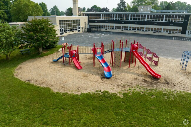 The younger students at Worrall Elementary School can get a workout on the playground.