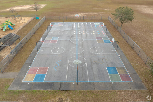 Local students enjoy the combo basketball courts at McRae Elementary School.