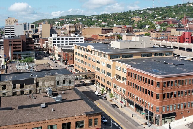 Form Superior to 3rd Streets, Downtown Duluth mixes residential, commercial and other services.