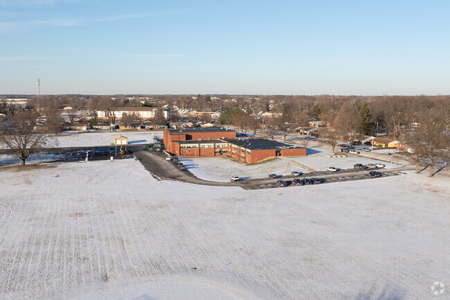 Coquillard Elementary School has a large sports field and playground.