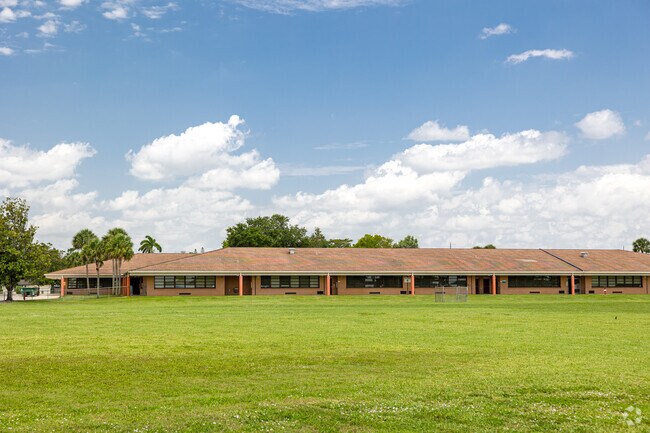 Golden Terrace Elementary School in Naples features a large building with multiple wings.