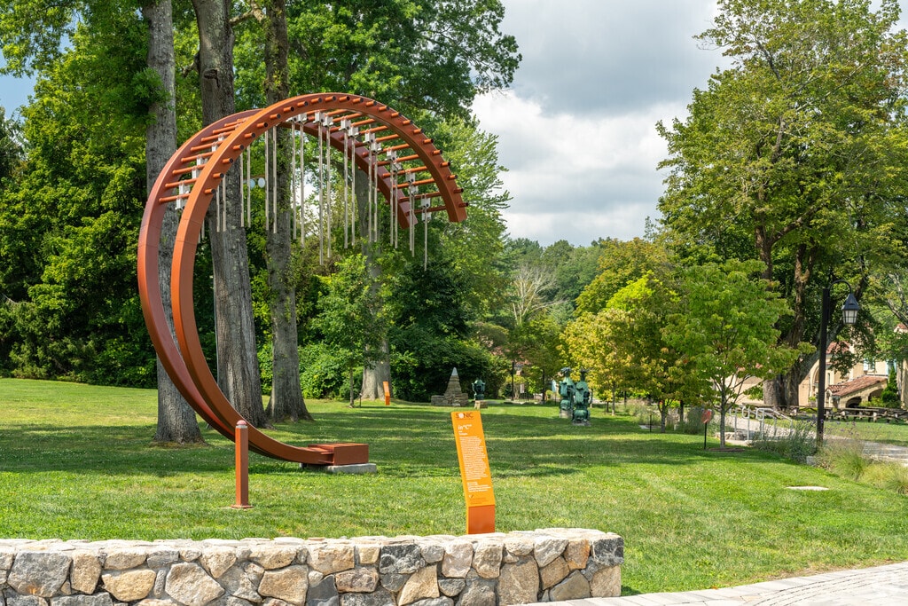 Enjoy outdoor concerts and art installations at Caramoor Center for Music and Arts.