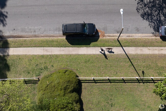 Some streets in Level Green have sidewalks perfect for dog walks.