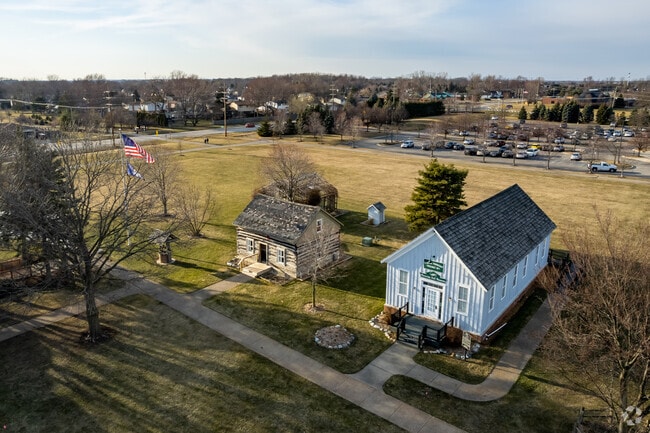 1880's Moravian Hall & the 1850's Williams Log Cabin living museums