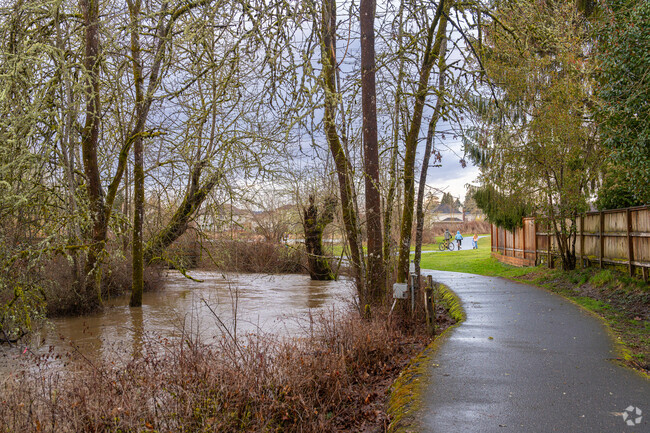 Rock Creek runs through the neighborhood and connects to Bethany Lake.