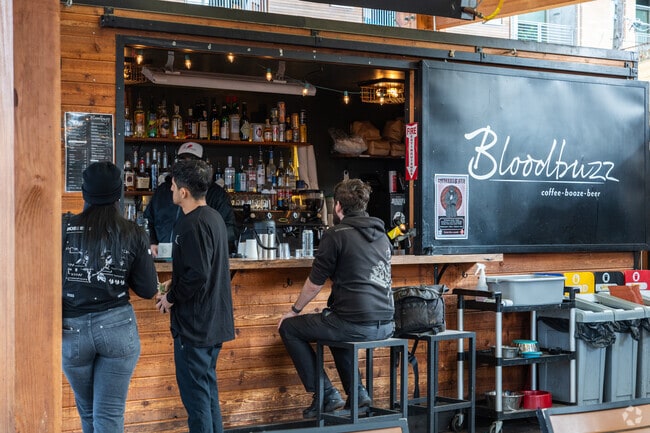 There are many food trucks to be found on Mississippi Ave.