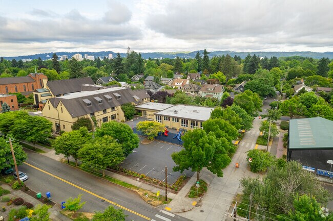 Overlooking The Madeleine Elementary School toward downtown Portland.