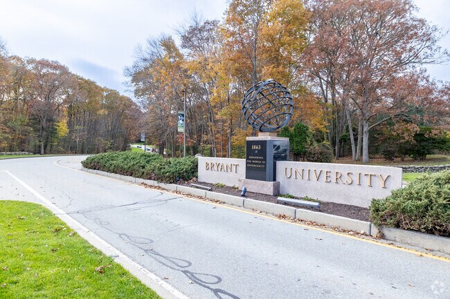 Bryant University can be accessed from Douglas Pike or Farnum Pike on its east side.