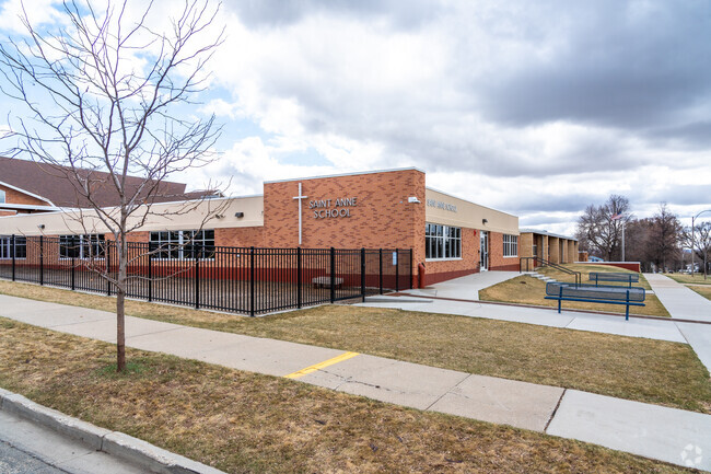 Saint Anne Elementary School is attached to the church building.