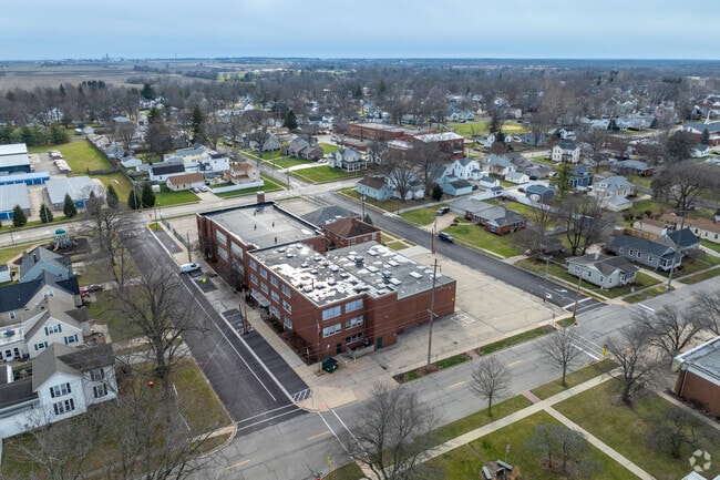 St. Patrick School is located conveniently near a residential area.