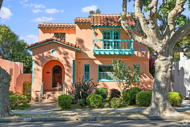 A colorful Mediterranean house in Easton Addition.