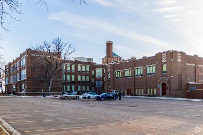 Great Falls High School has a beautiful large brick building campus in Great Falls.