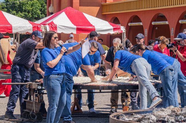 The Fried Onion Burger Day Festival delights Geary locals with a record-sized burger.