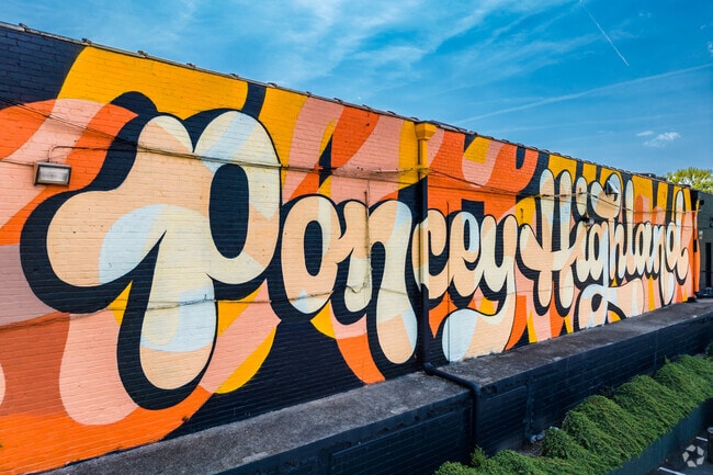 Art installations and murals breathe creativity into the corners of Poncey-Highland.