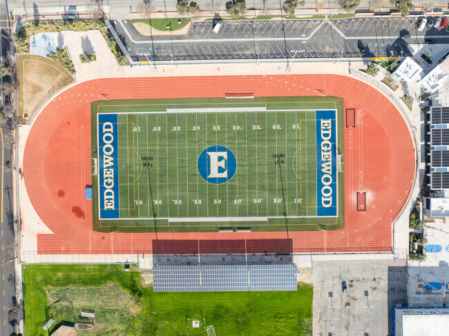 Edgewood Middle School football field is well kept.