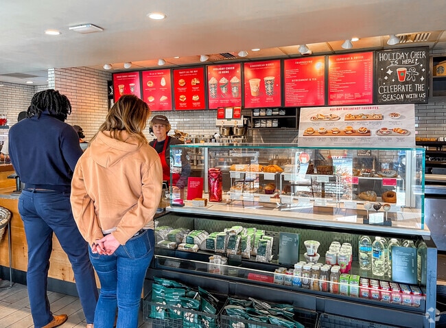 Pick up your favorite Starbucks drink at Summit Point shopping center in Fayetteville.