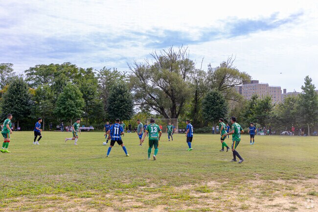 Bayswater Park has ground for soccer match.