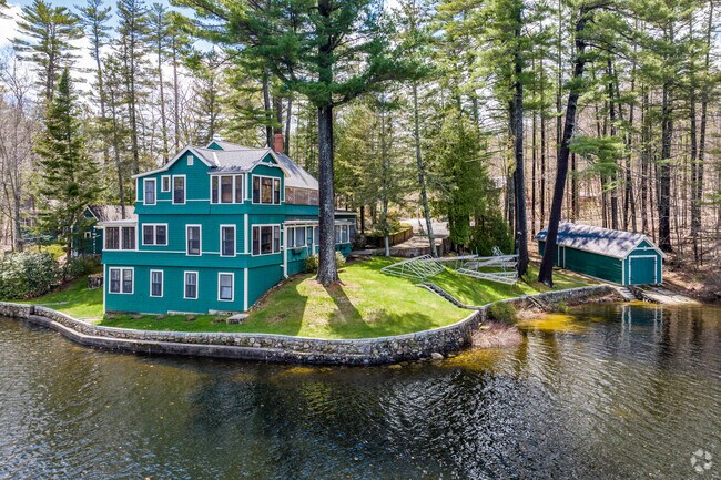 A Lakeside Home Along the Shoreline of Mousam Lake in Shapleigh, Maine.