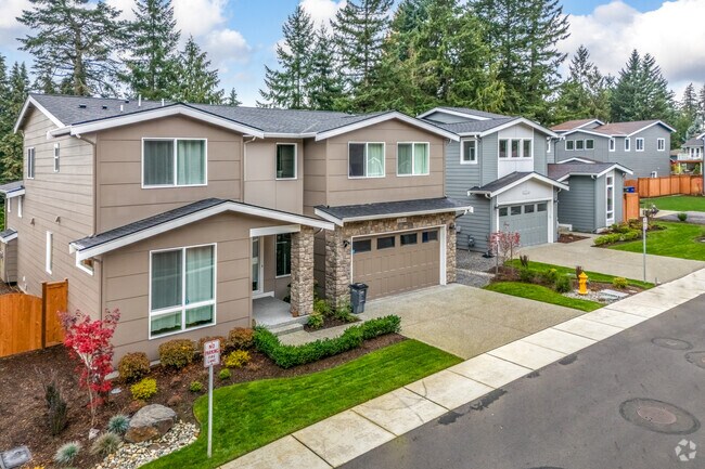 Newly built homes are common throughout Queensborough-Brentwood in Bothell.