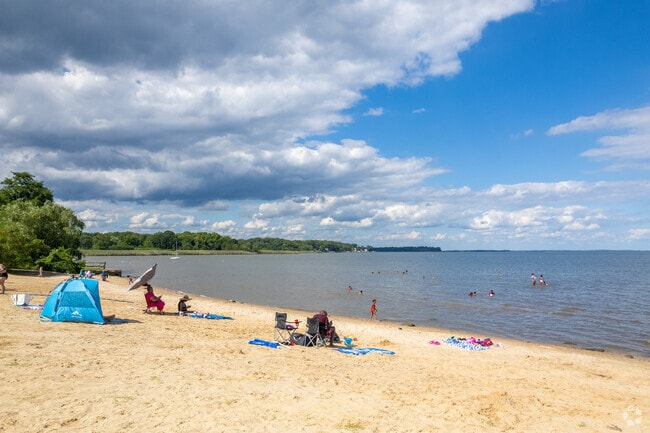 Some Essex residents soaking up the sun at Rocky Point Park.