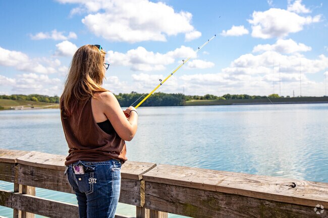Glenn Cunningham Lake is a great place to go fishing.