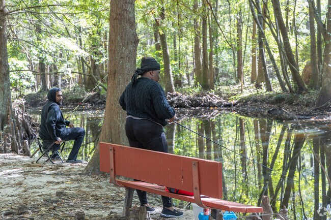 Jeffries Creek Park in Highland Park is a popular place for local anglers to cast a line.