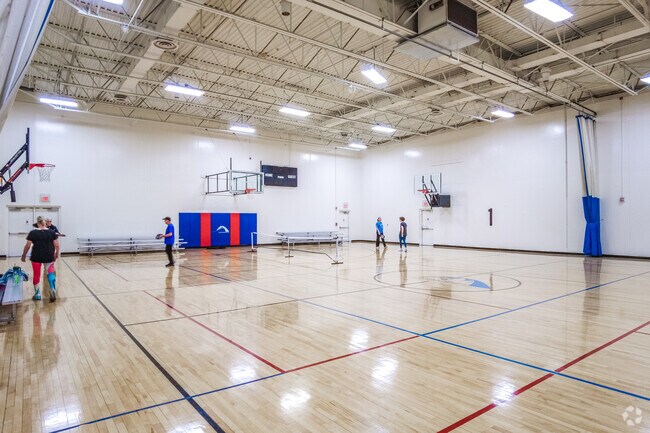 There is a very spacious gym at Pioneer Columbus Community Recreation Center in Indianola Hills.