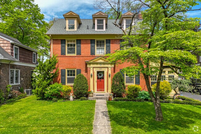 Three story brick colonials are a popular option in the Rosedale section of Washington-Rosedale.