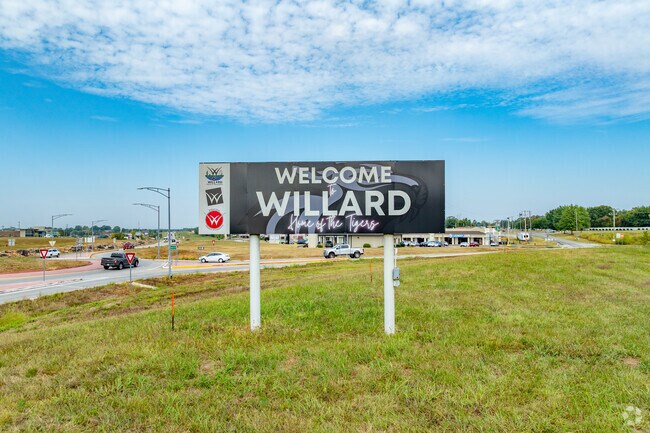 Visitors and residents are greeted by Willard's welcome sign.