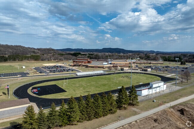 Holmen High School's football field and track are located on campus.