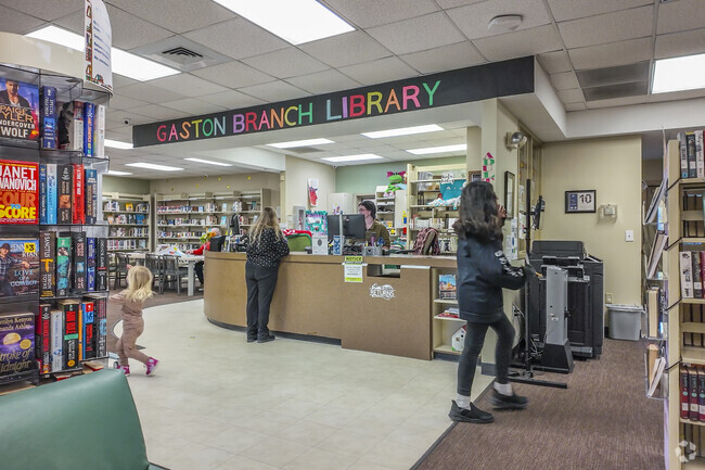 The Gaston Library provides educational resources and a peaceful space for readers of all ages.